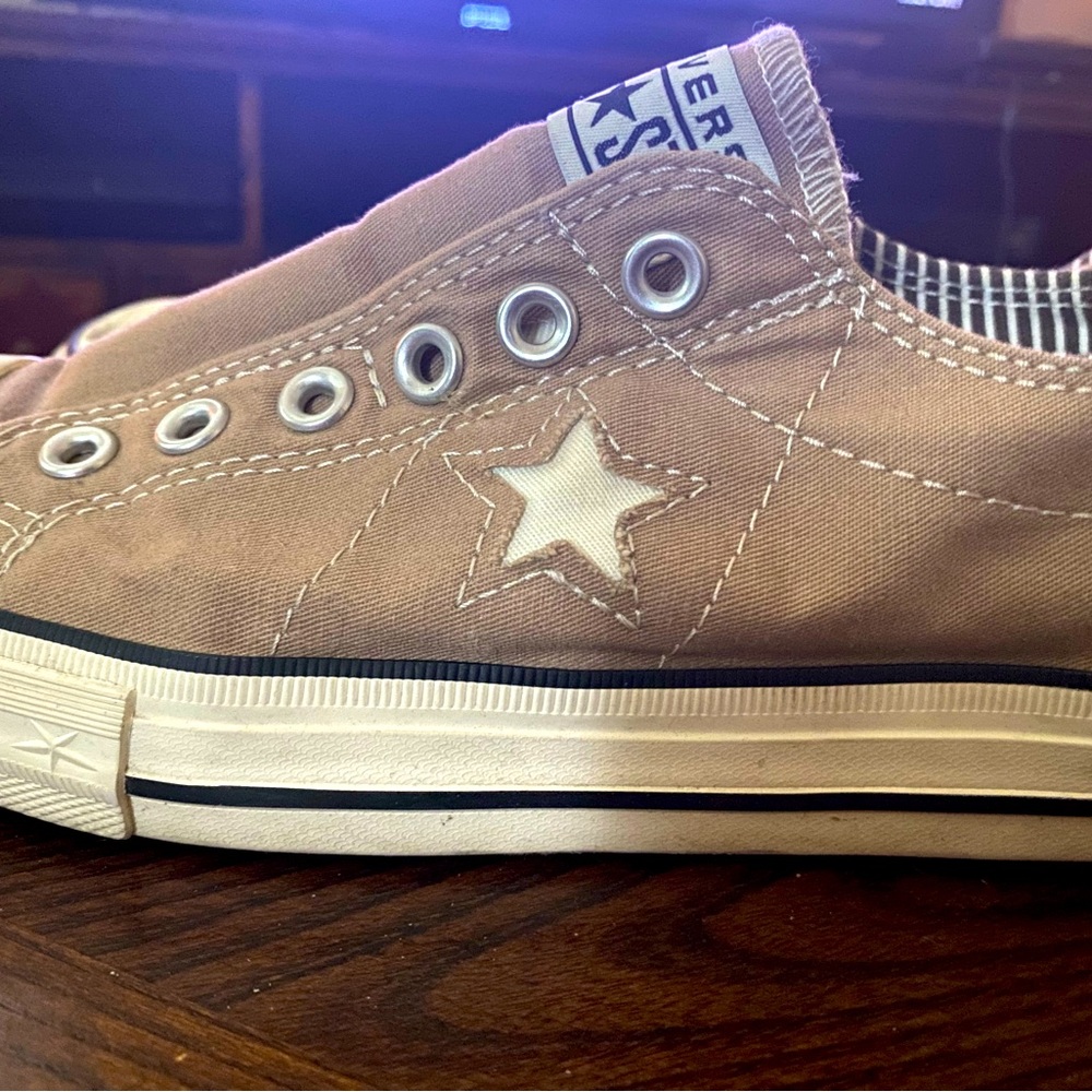 Converse one star slip ons